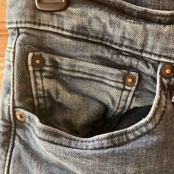 Levi's 514 Straight Blue Jeans Men's Size 33x30 Dark Wash Denim Black Label EUC - Picture 3 of 16